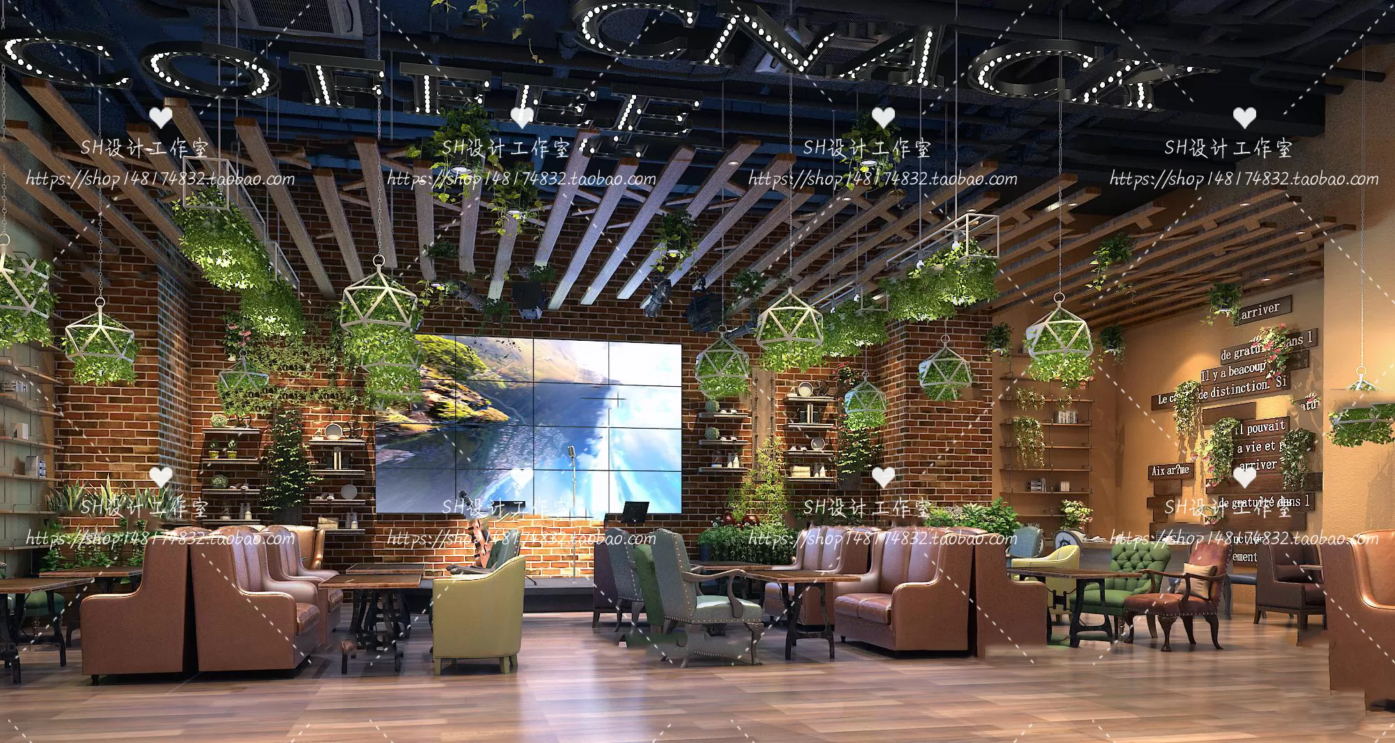 COFFEE SHOP 3D SCENES – VRAY RENDER – 126