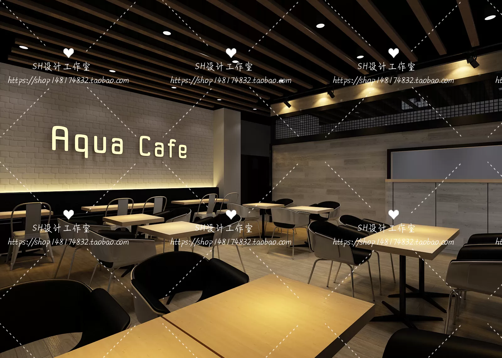 COFFEE SHOP 3D SCENES – VRAY RENDER – 129