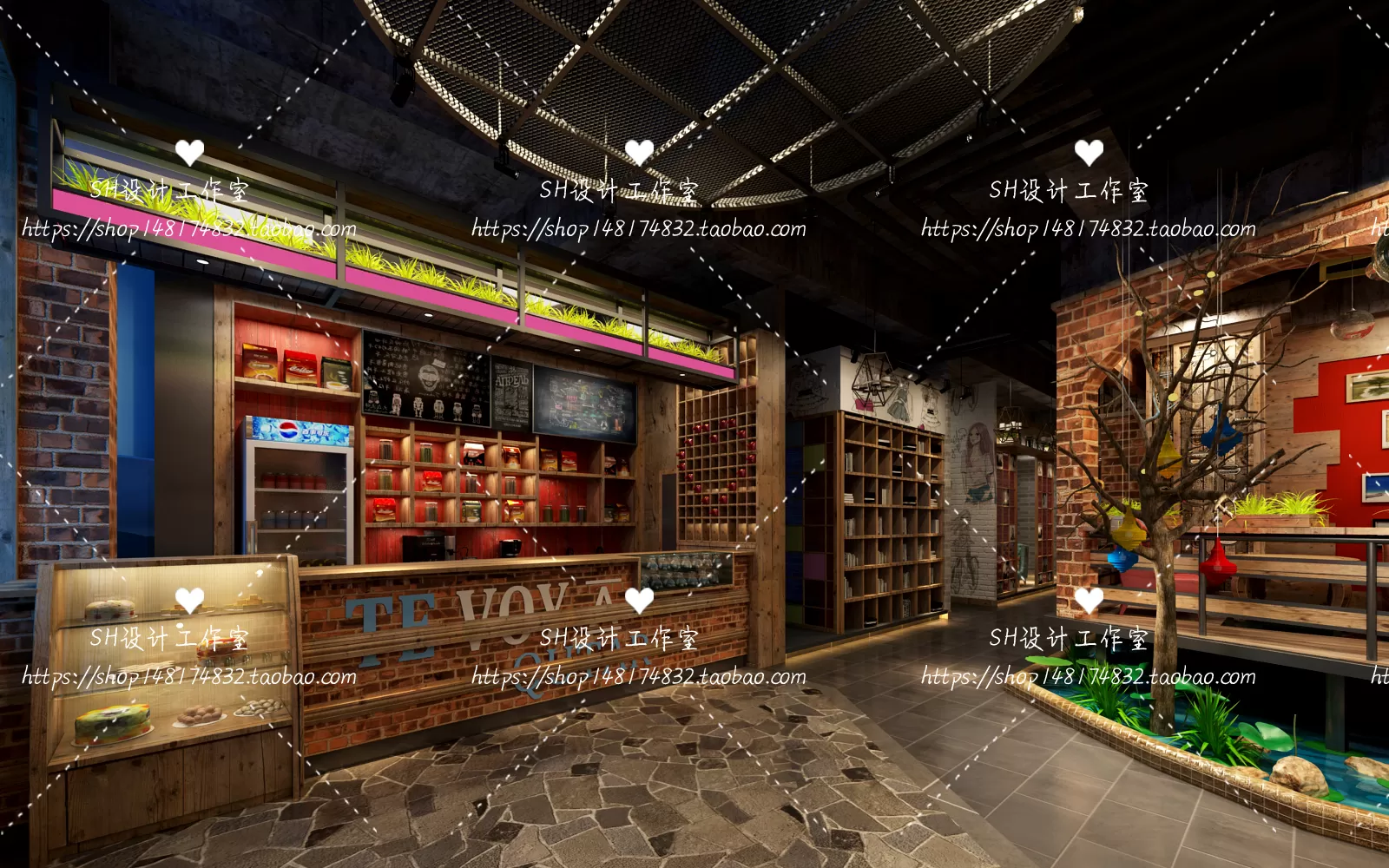 COFFEE SHOP 3D SCENES – VRAY RENDER – 133