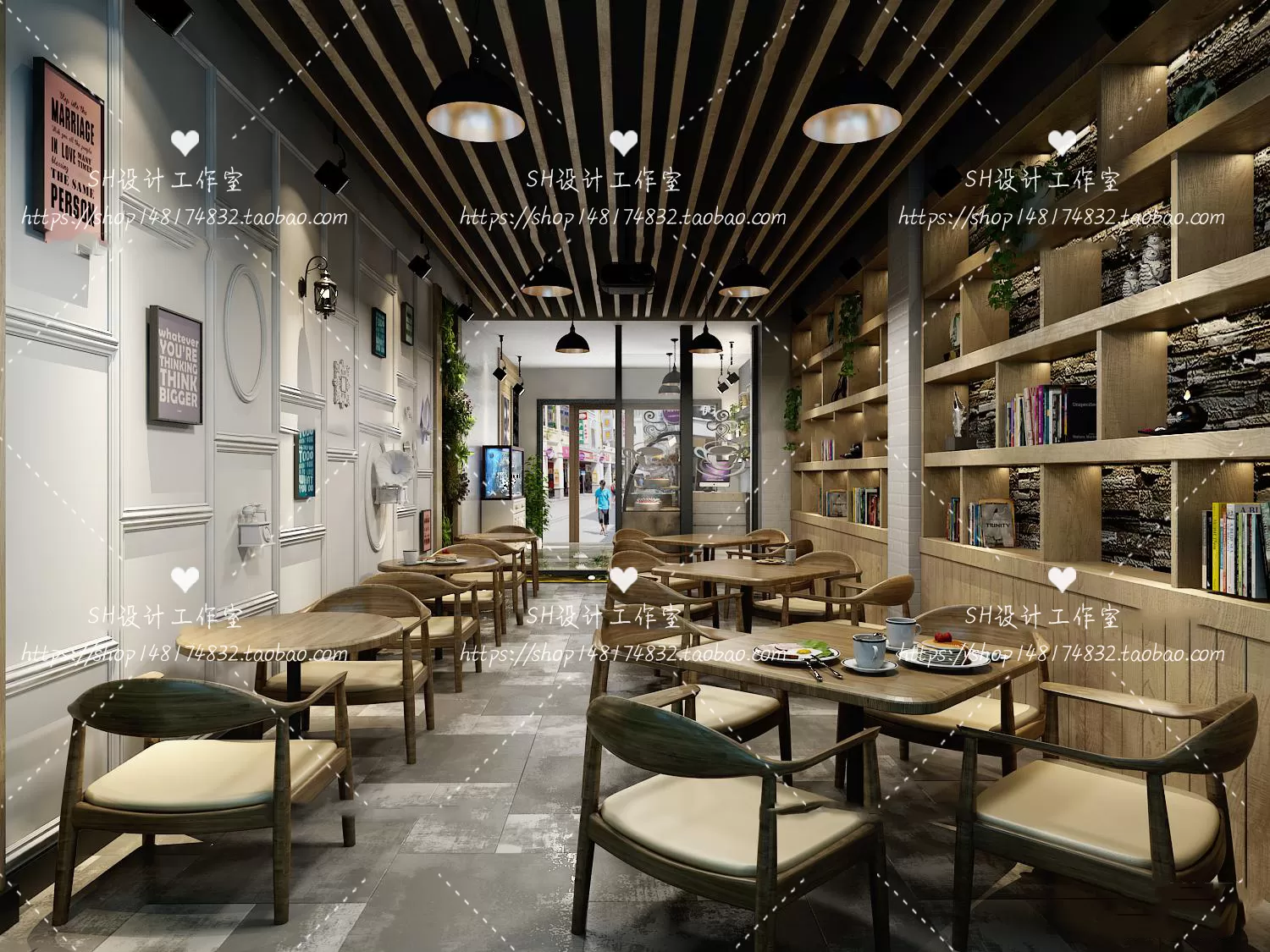 COFFEE SHOP 3D SCENES – VRAY RENDER – 134