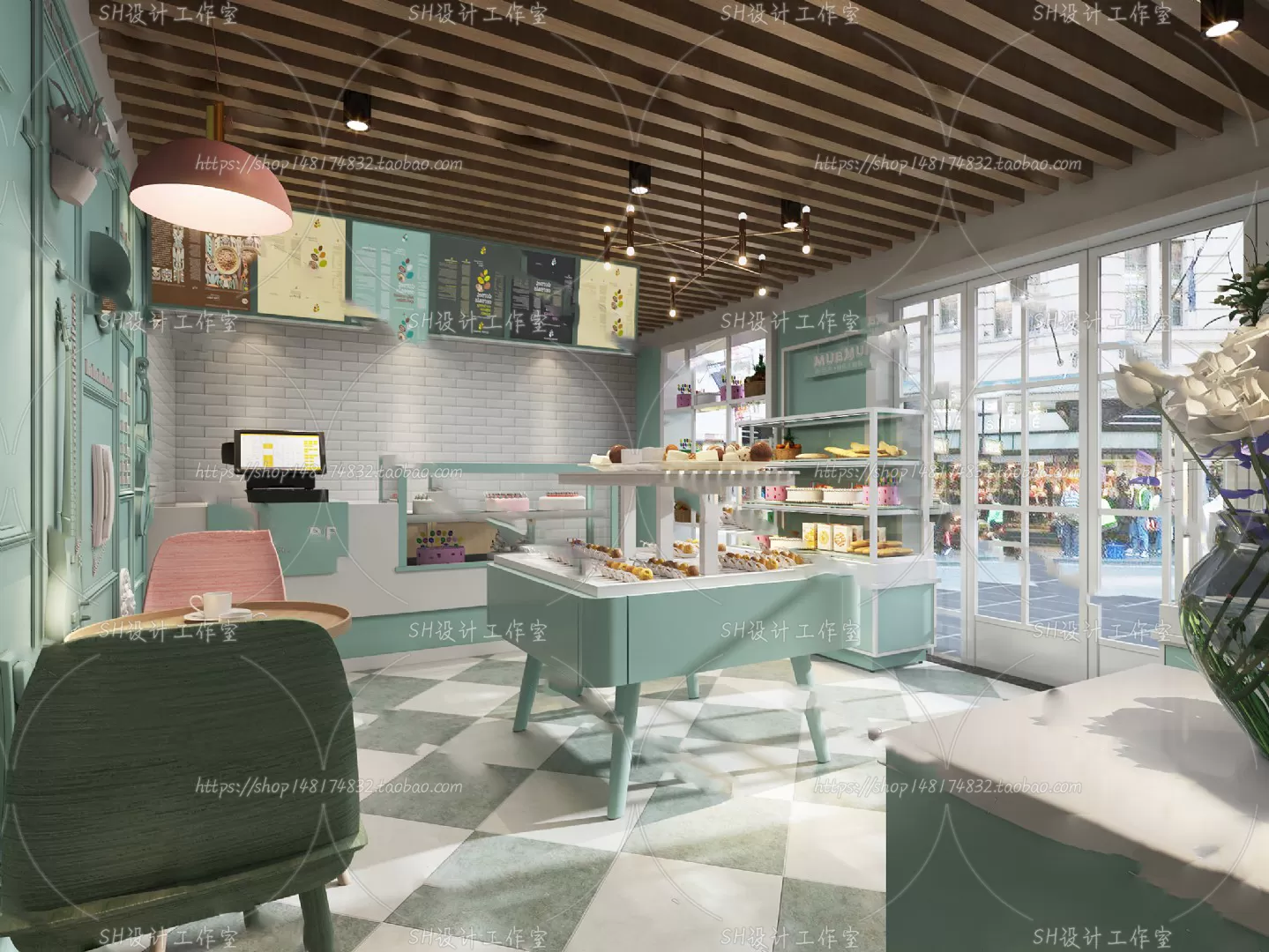 COFFEE SHOP 3D SCENES – VRAY RENDER – 135