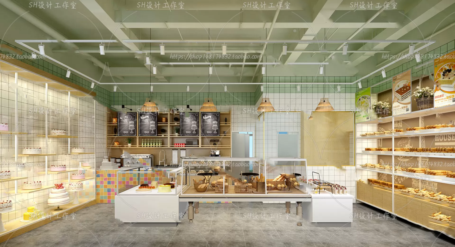 COFFEE SHOP 3D SCENES – VRAY RENDER – 136