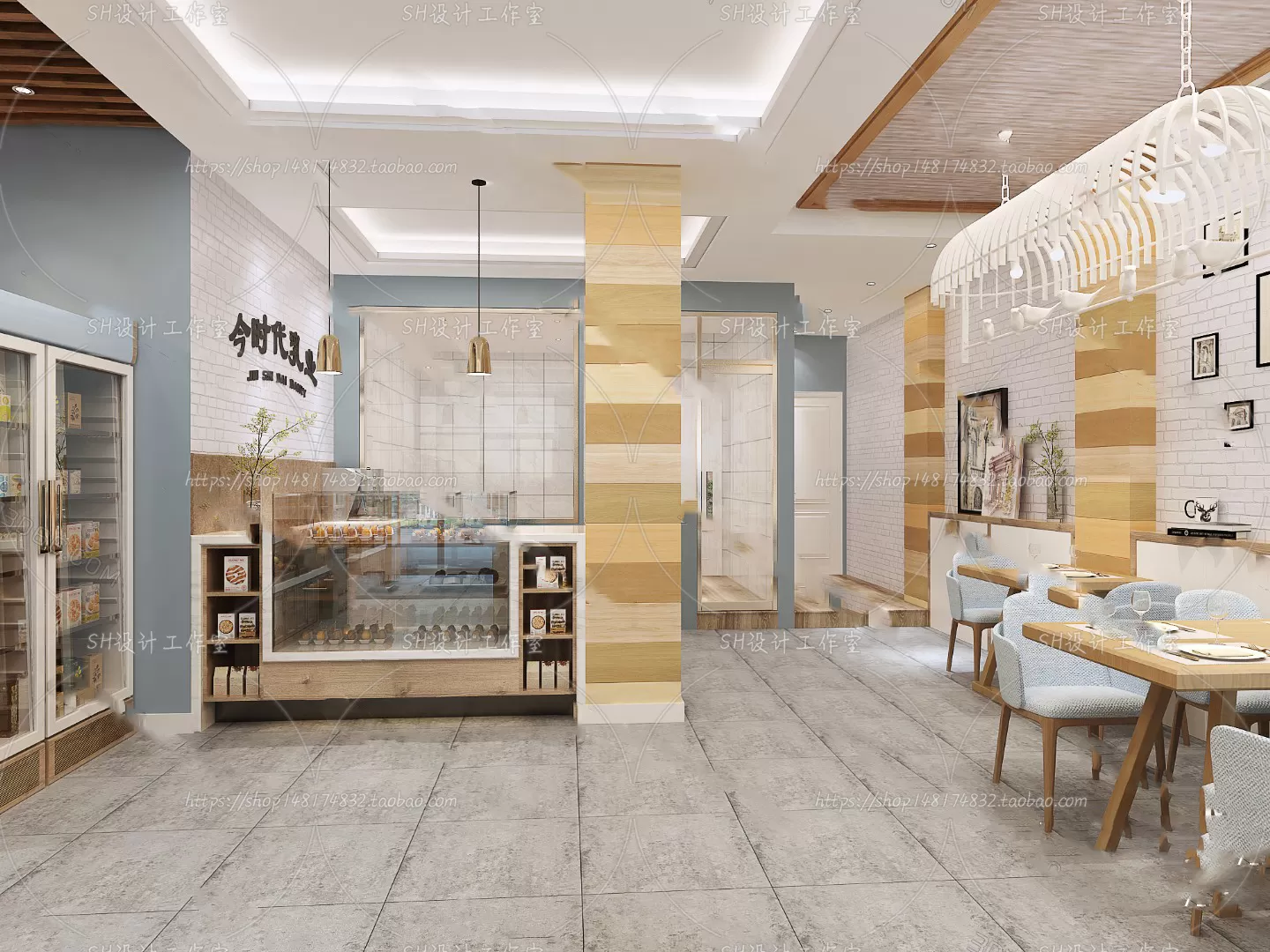 COFFEE SHOP 3D SCENES – VRAY RENDER – 137