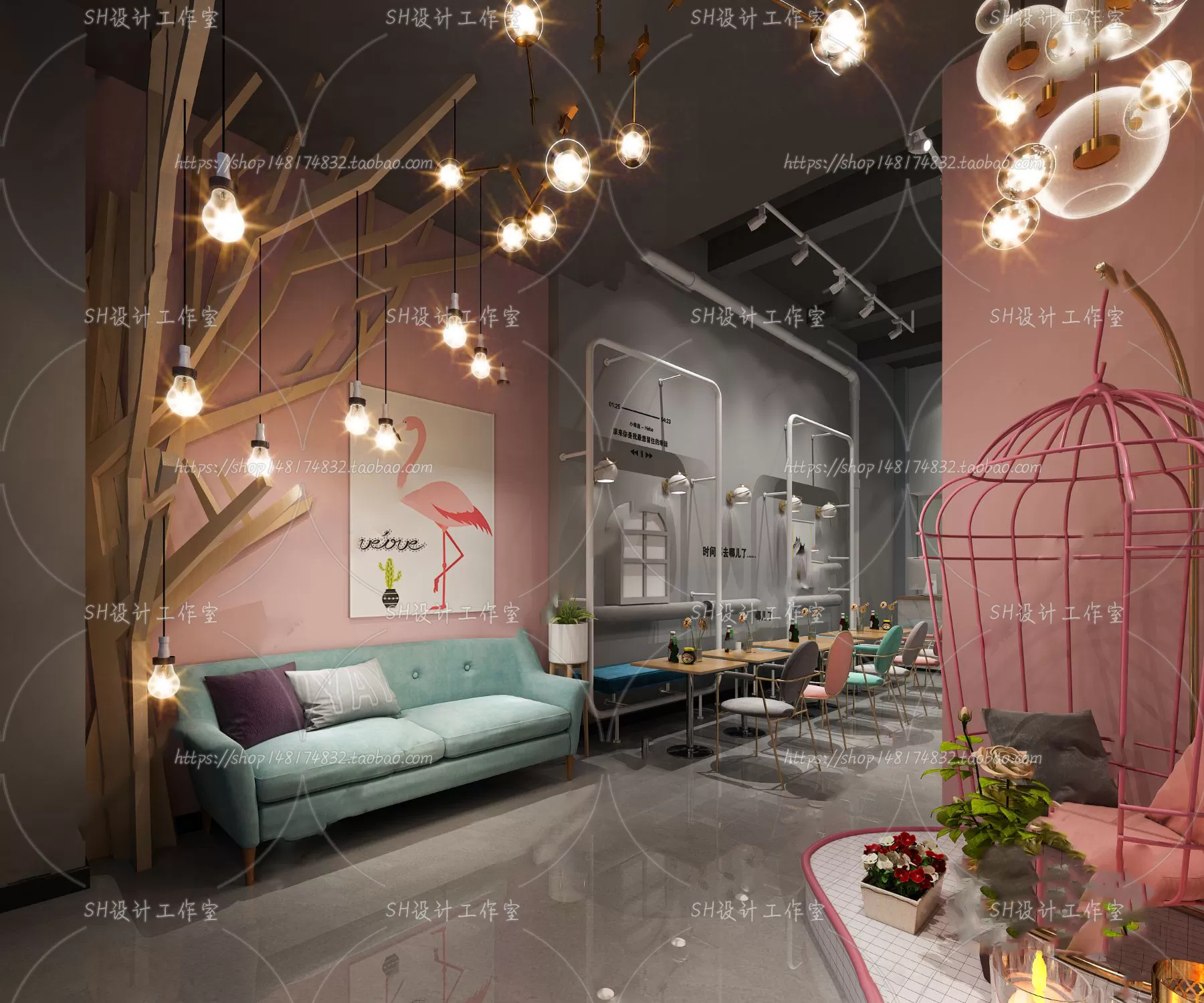 COFFEE SHOP 3D SCENES – VRAY RENDER – 145