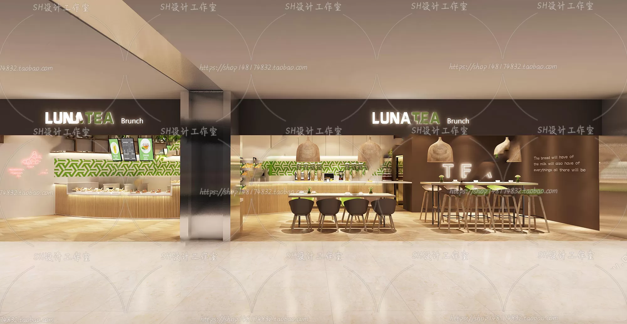 COFFEE SHOP 3D SCENES – VRAY RENDER – 152