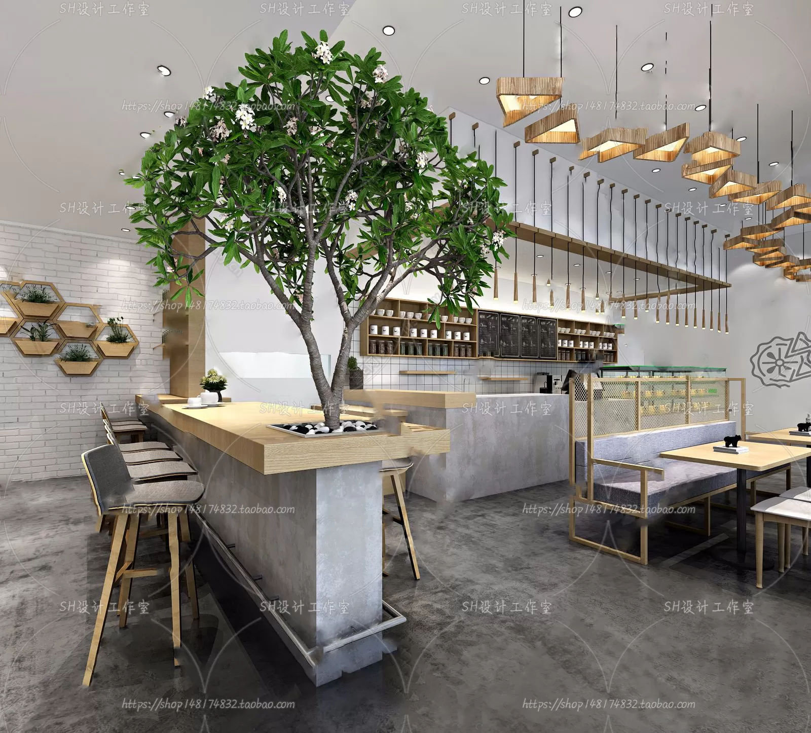 COFFEE SHOP 3D SCENES – VRAY RENDER – 153