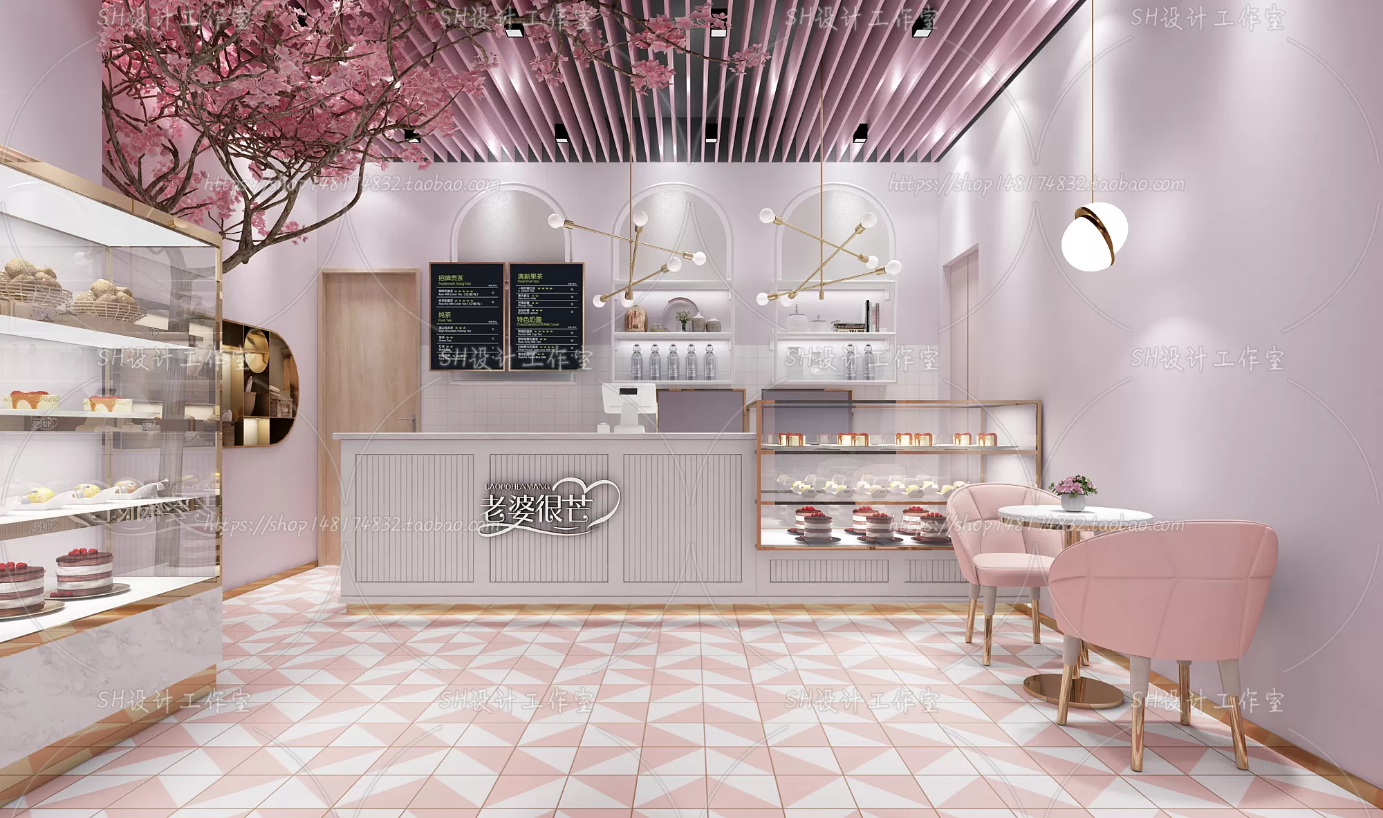 COFFEE SHOP 3D SCENES – VRAY RENDER – 154