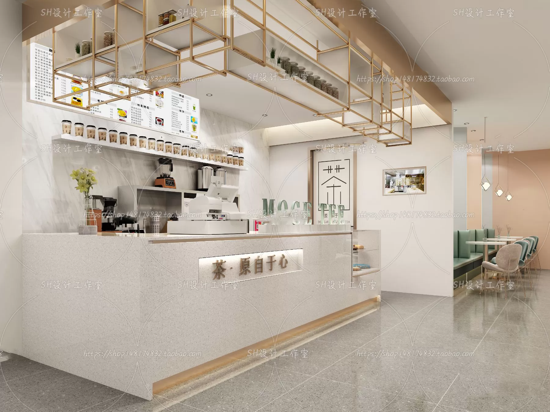 COFFEE SHOP 3D SCENES – VRAY RENDER – 187
