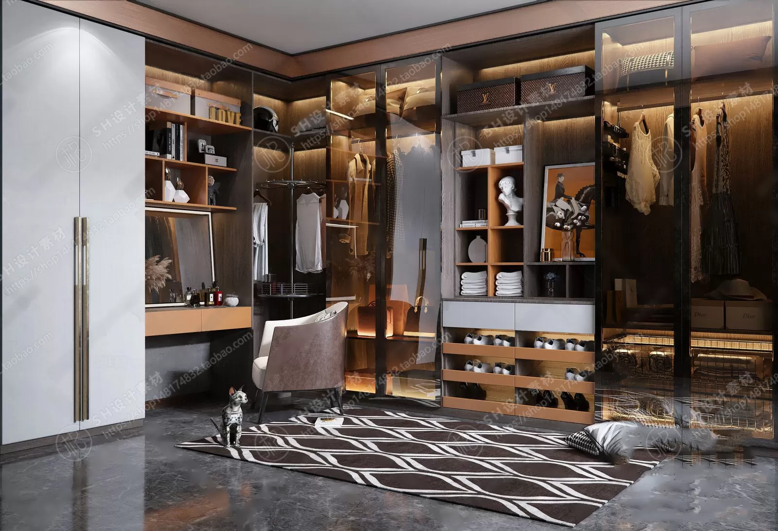 DRESSING ROOM 3D SCENES – VRAY RENDER – 10