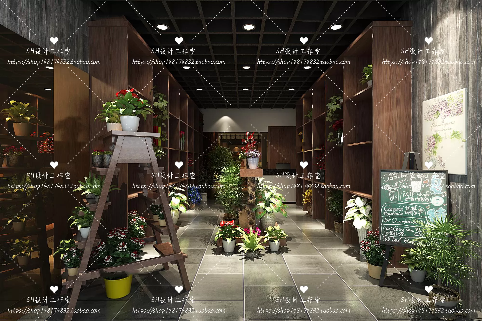FLOWER SHOP 3D SCENES – VRAY RENDER – 10