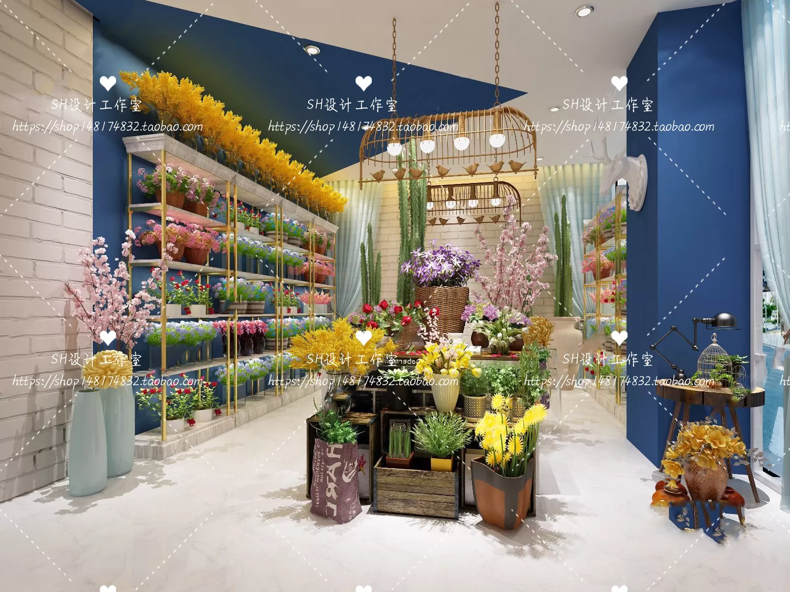 FLOWER SHOP 3D SCENES – VRAY RENDER – 27