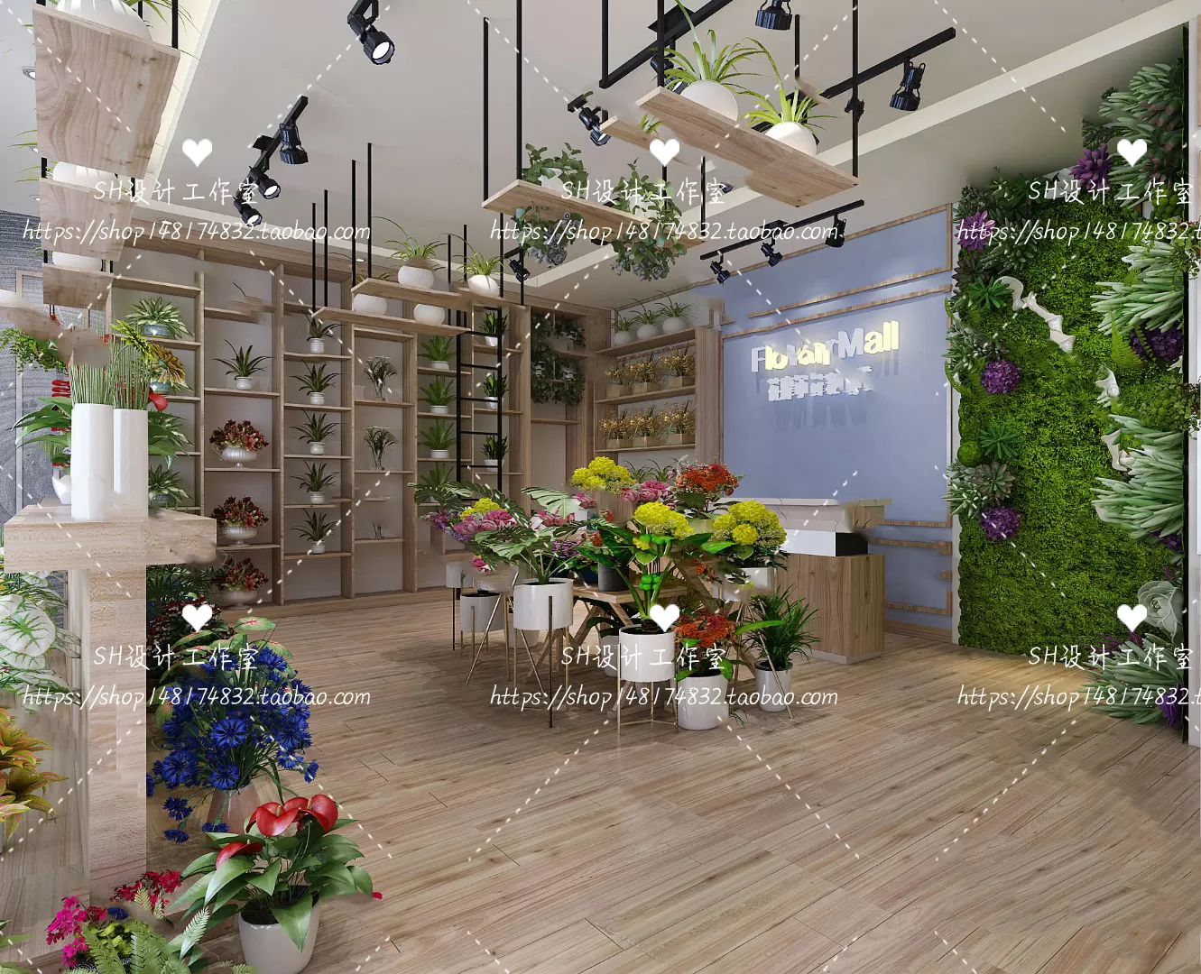 FLOWER SHOP 3D SCENES – VRAY RENDER – 30