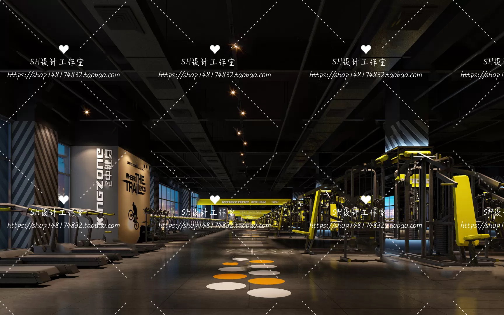 GYM AND YOGA 3D SCENES – VRAY RENDER – 013