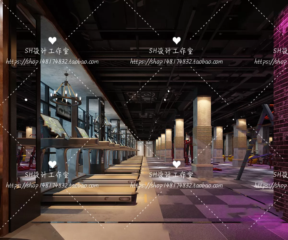 GYM AND YOGA 3D SCENES – VRAY RENDER – 015