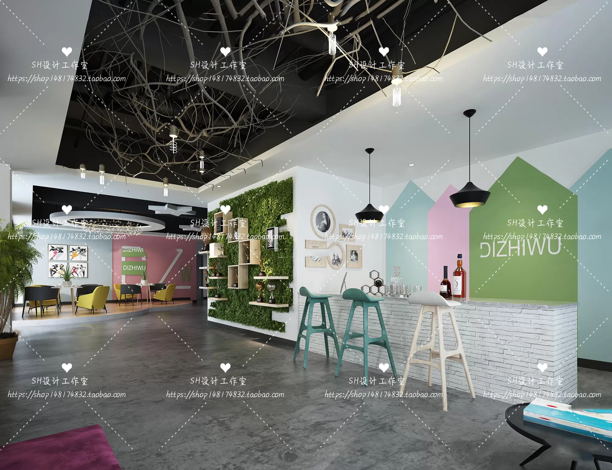 GYM AND YOGA 3D SCENES – VRAY RENDER – 016