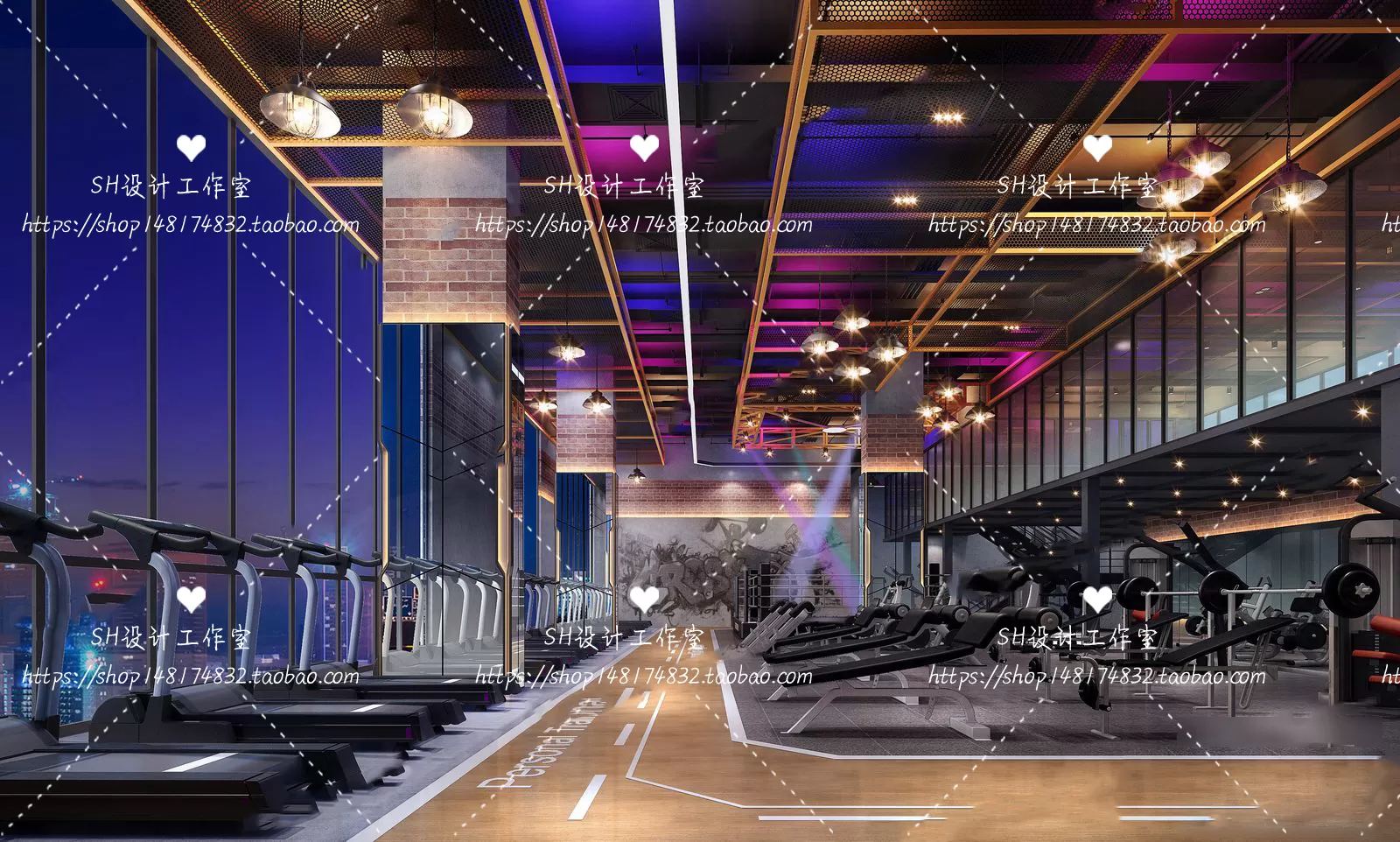 GYM AND YOGA 3D SCENES – VRAY RENDER – 020