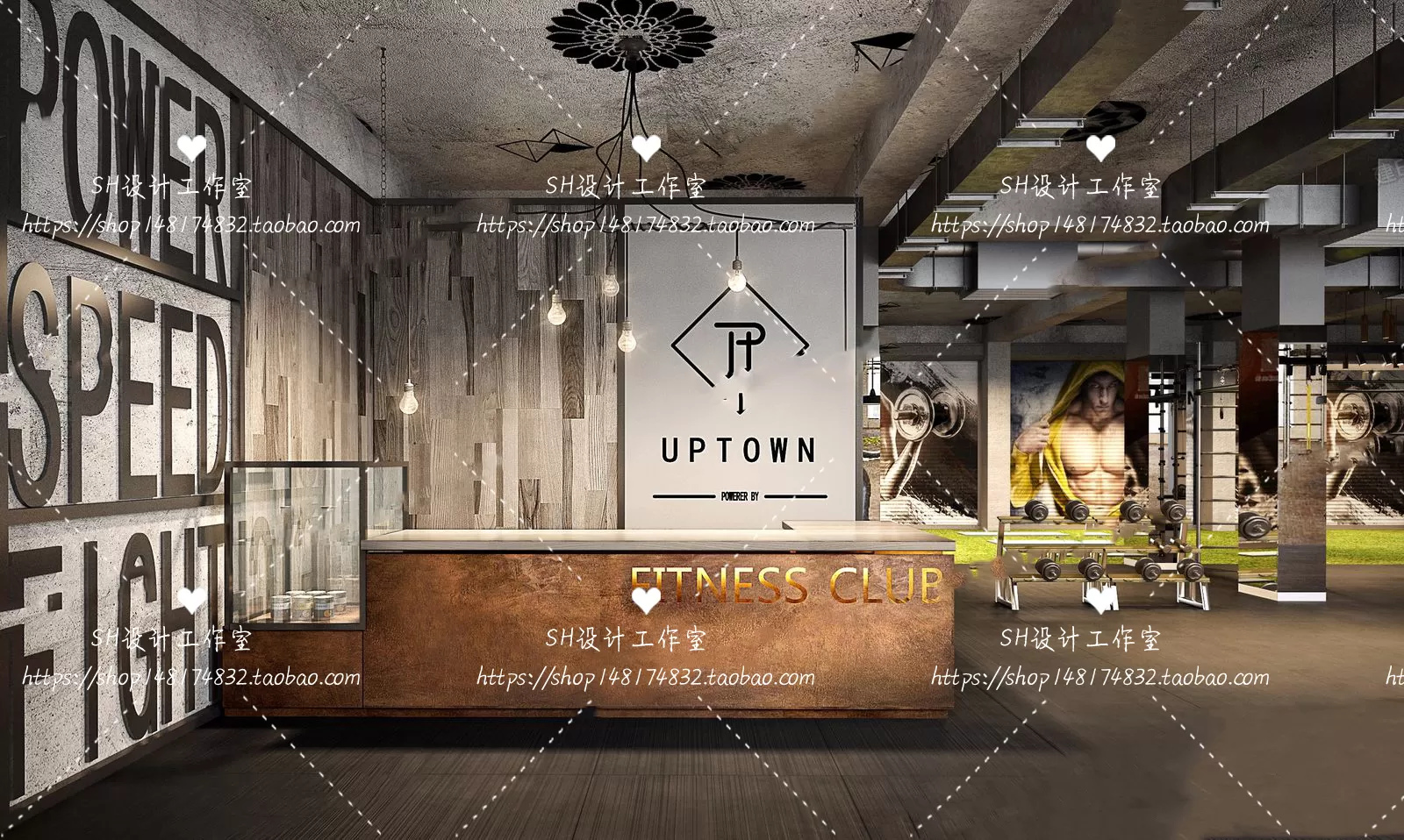 GYM AND YOGA 3D SCENES – VRAY RENDER – 025