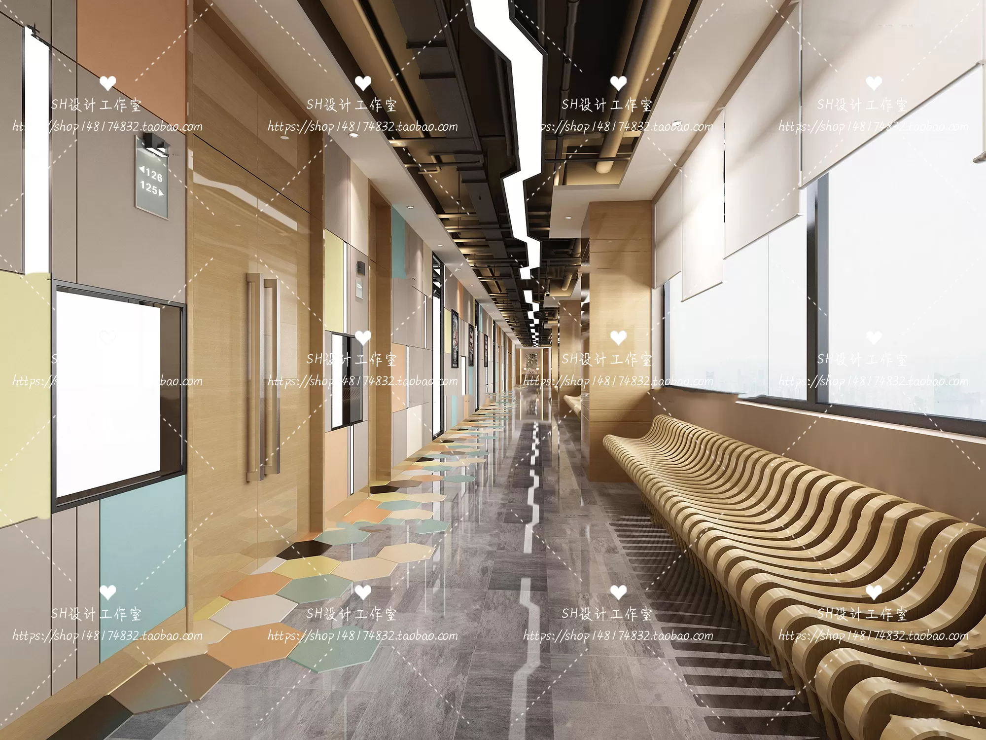 GYM AND YOGA 3D SCENES – VRAY RENDER – 027