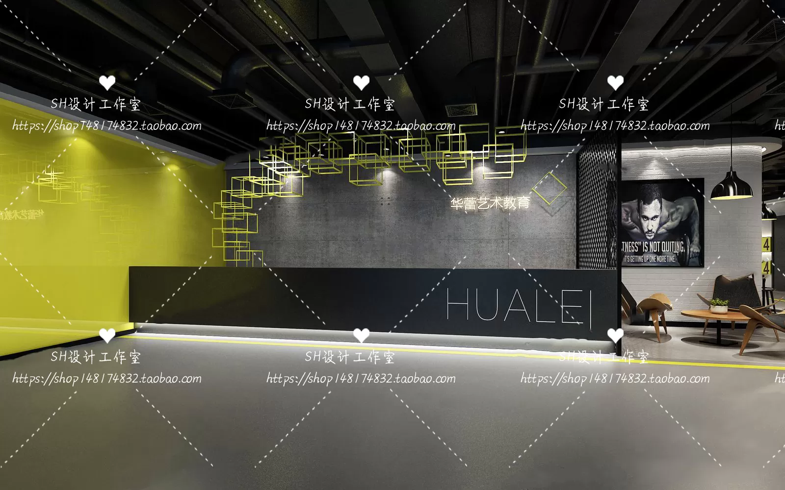 GYM AND YOGA 3D SCENES – VRAY RENDER – 031