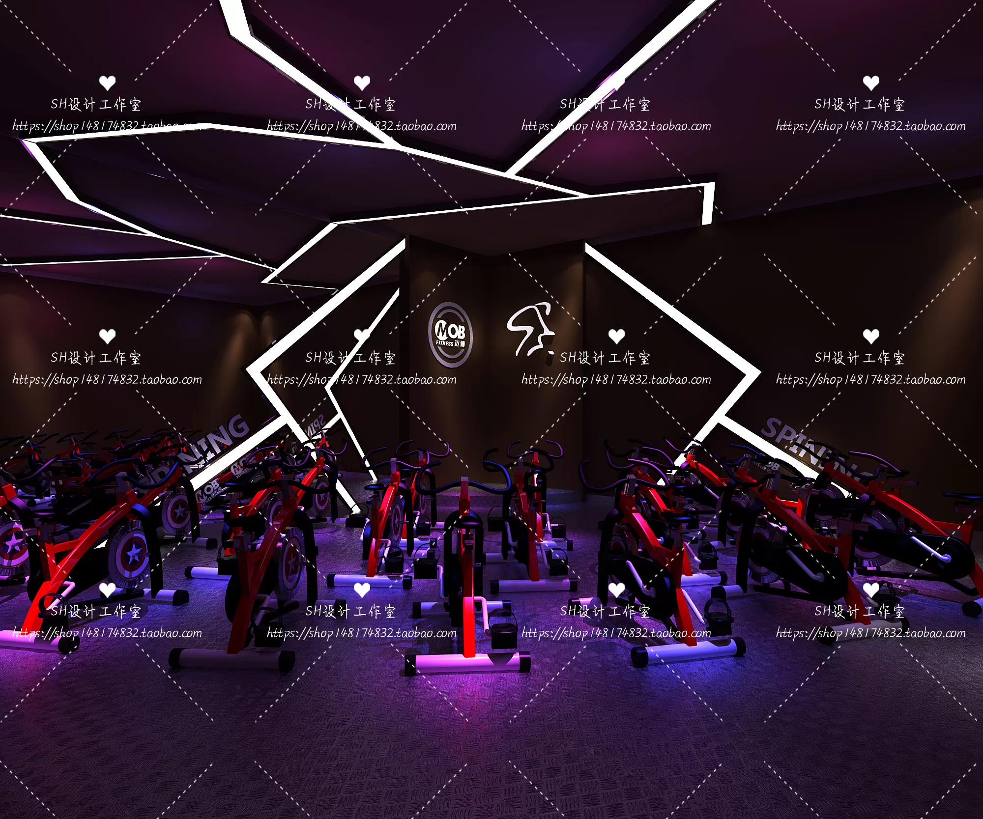 GYM AND YOGA 3D SCENES – VRAY RENDER – 043