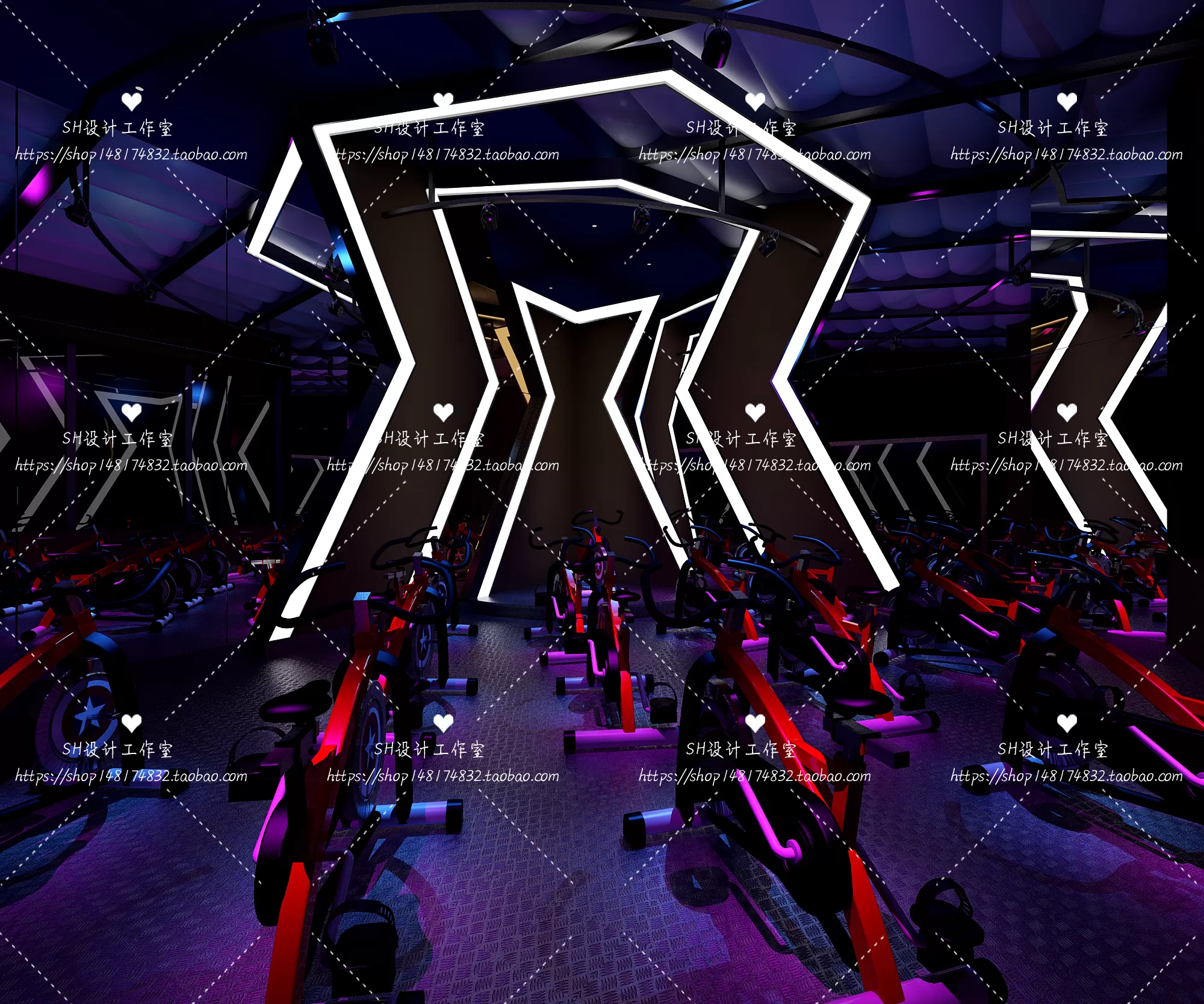 GYM AND YOGA 3D SCENES – VRAY RENDER – 044