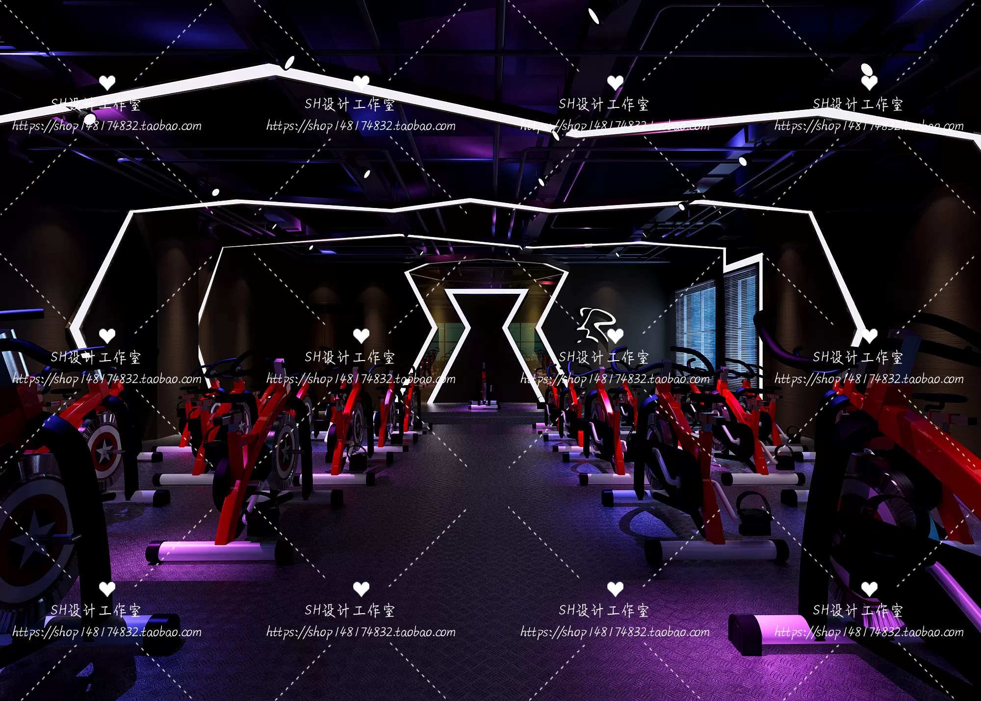 GYM AND YOGA 3D SCENES – VRAY RENDER – 045