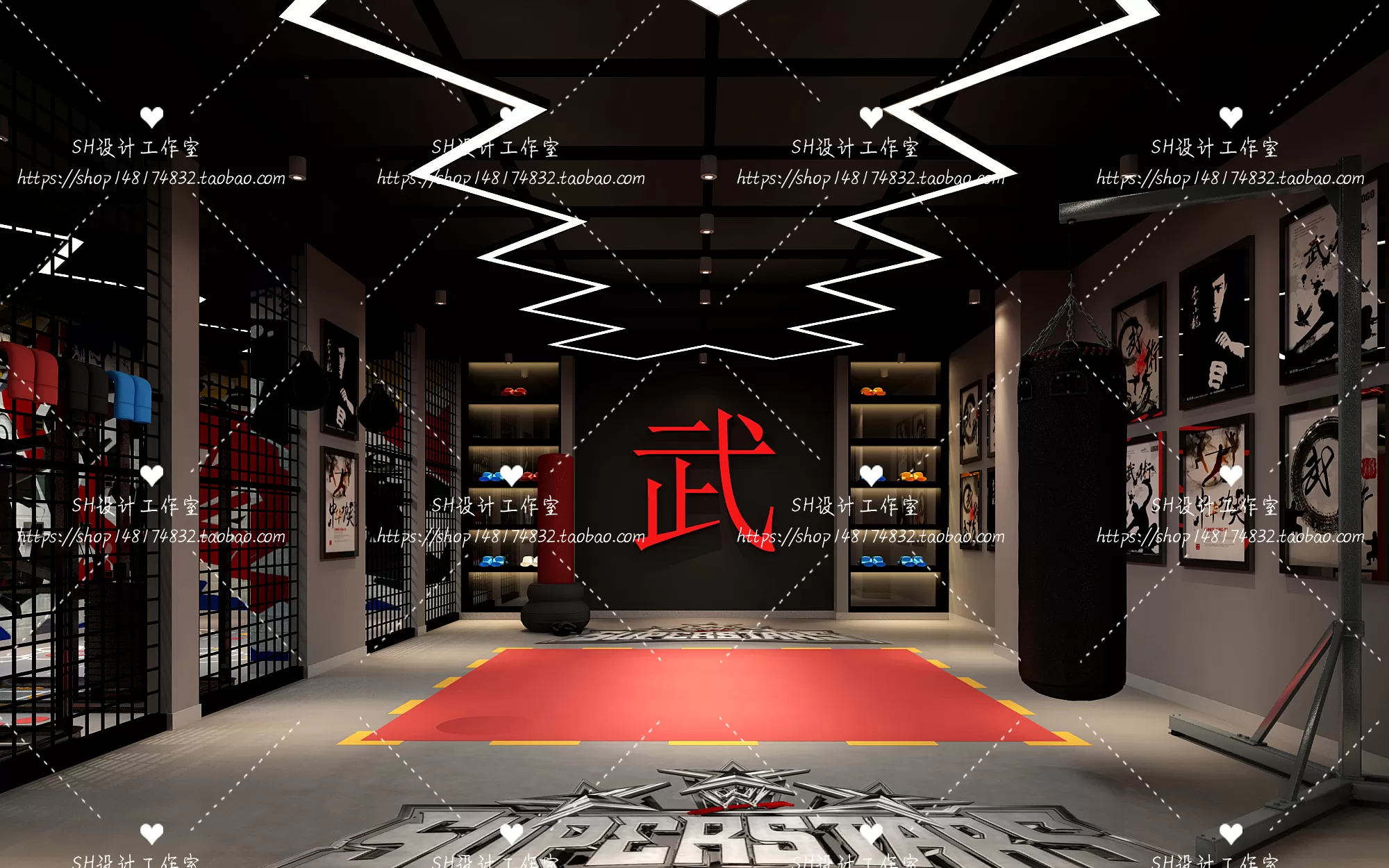 GYM AND YOGA 3D SCENES – VRAY RENDER – 051