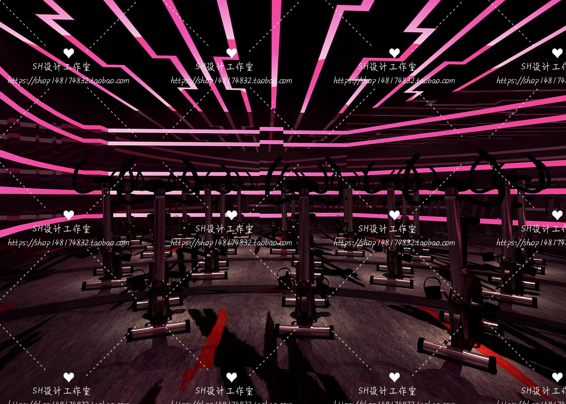 GYM AND YOGA 3D SCENES – VRAY RENDER – 052