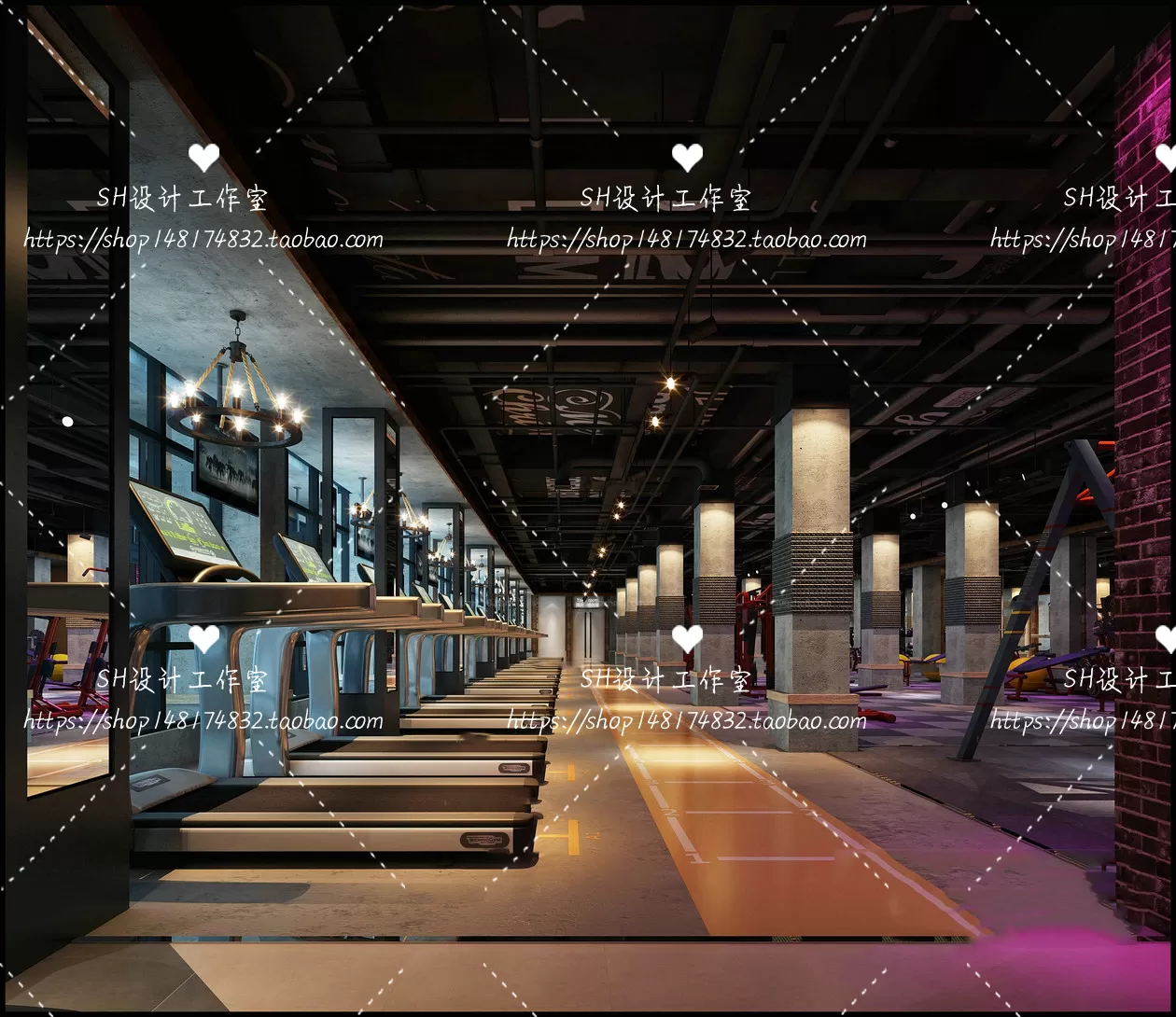 GYM AND YOGA 3D SCENES – VRAY RENDER – 059