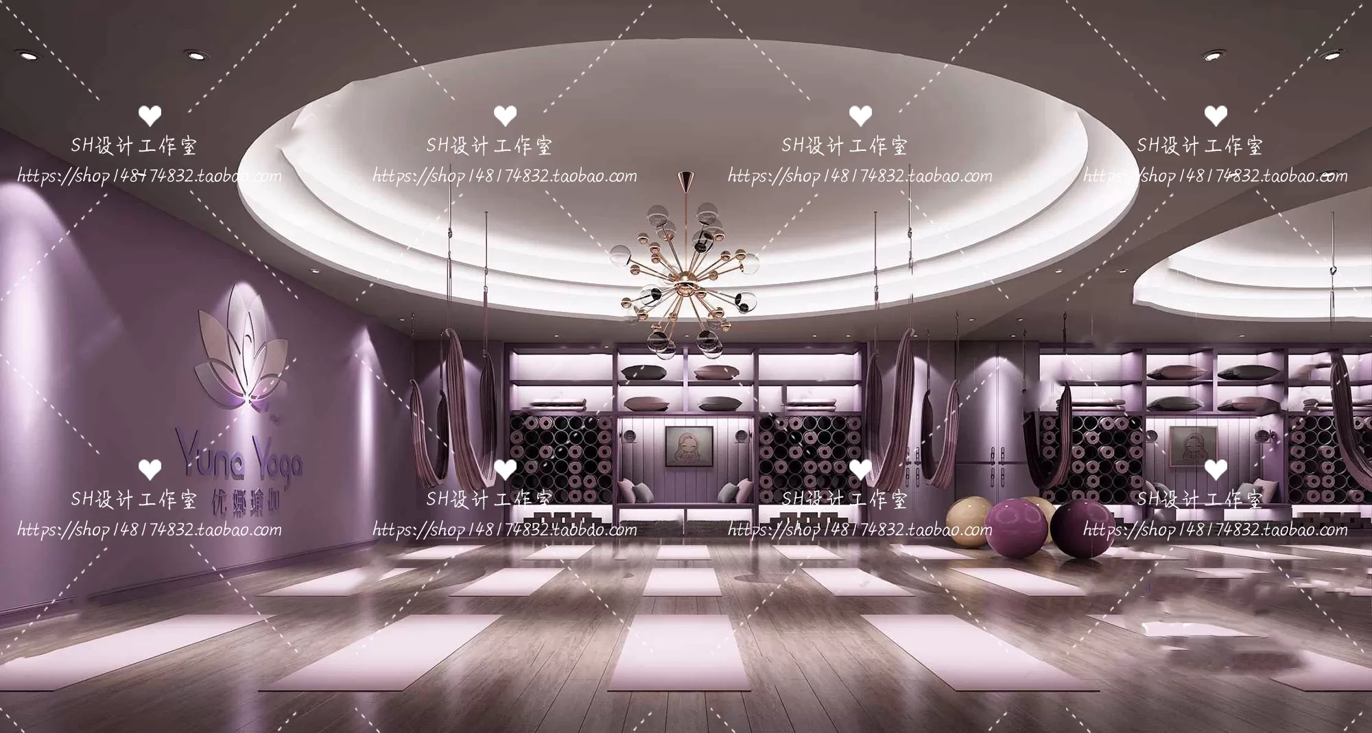 GYM AND YOGA 3D SCENES – VRAY RENDER – 072