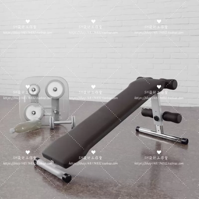 GYM AND YOGA 3D SCENES – VRAY RENDER – 078