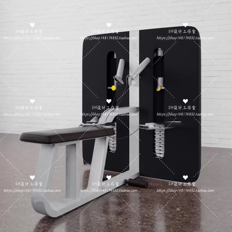 GYM AND YOGA 3D SCENES – VRAY RENDER – 086