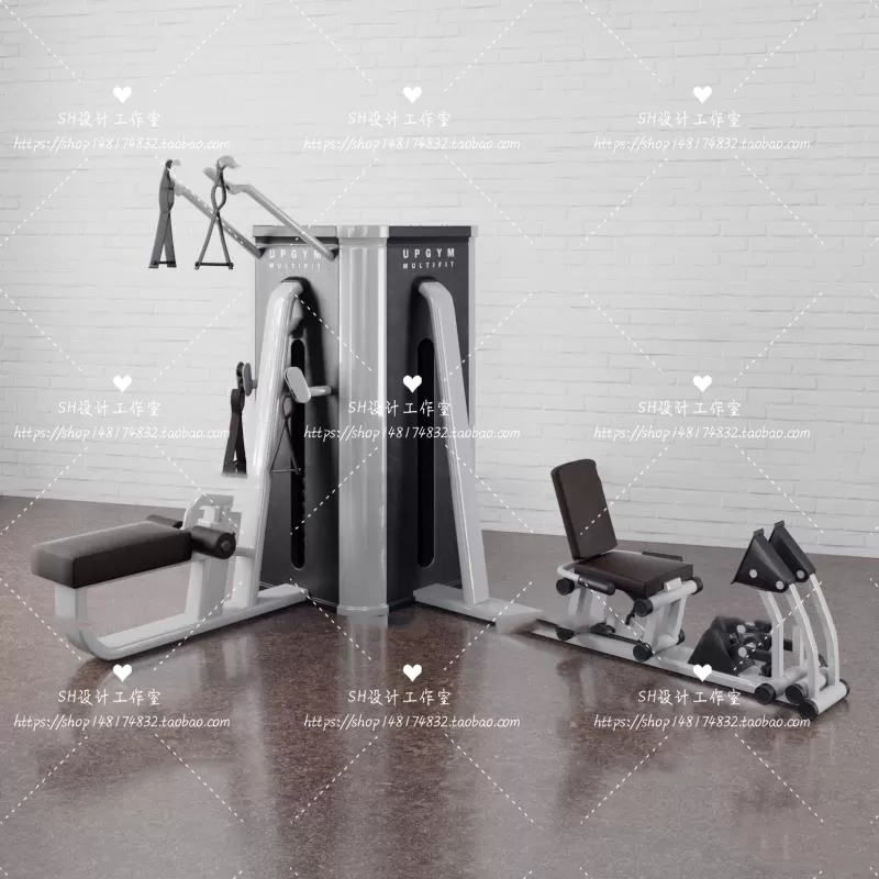 GYM AND YOGA 3D SCENES – VRAY RENDER – 087