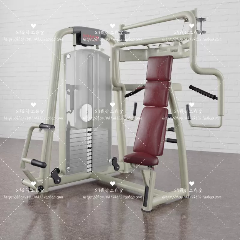 GYM AND YOGA 3D SCENES – VRAY RENDER – 088