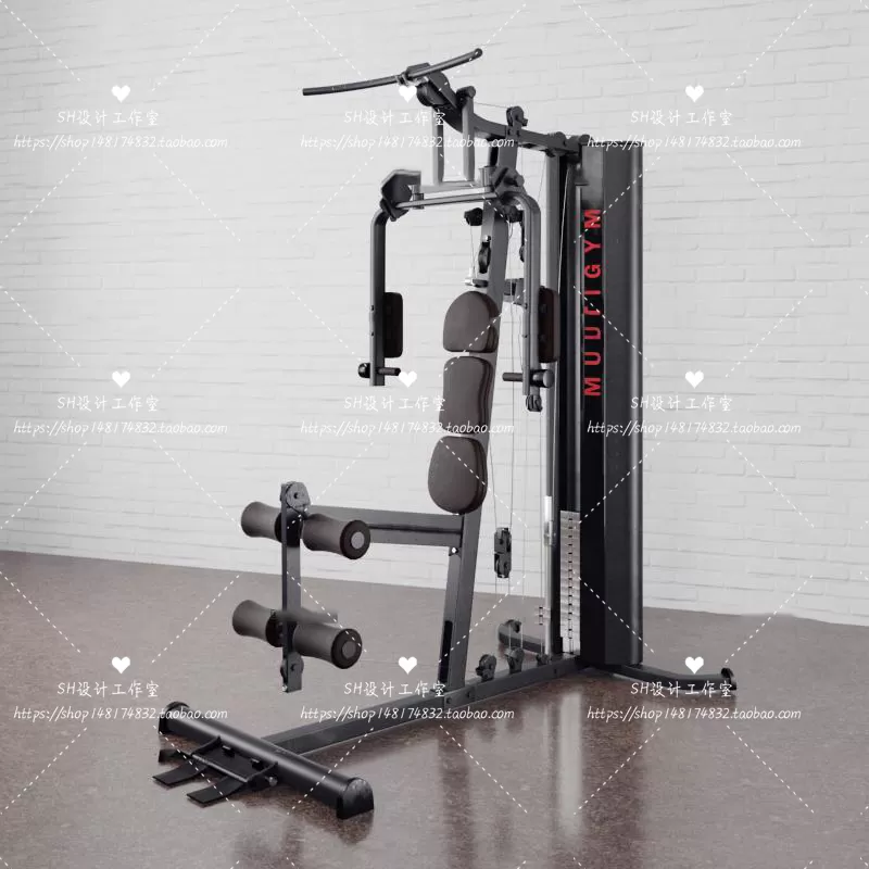 GYM AND YOGA 3D SCENES – VRAY RENDER – 105