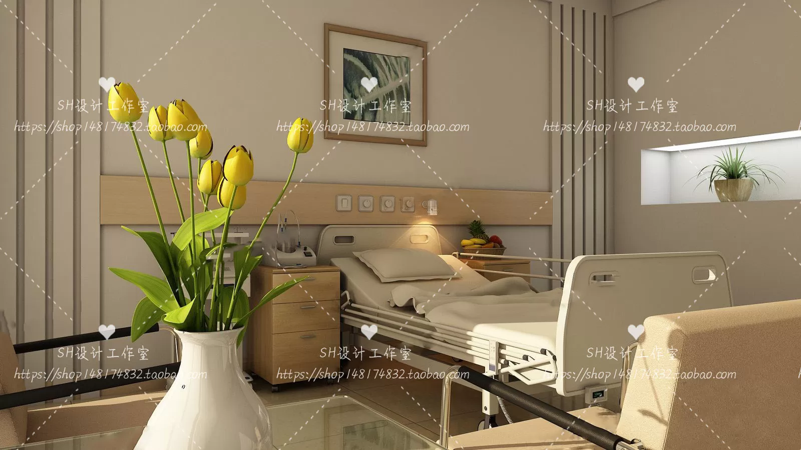 HOSPITAL 3D SCENES – VRAY RENDER – 022