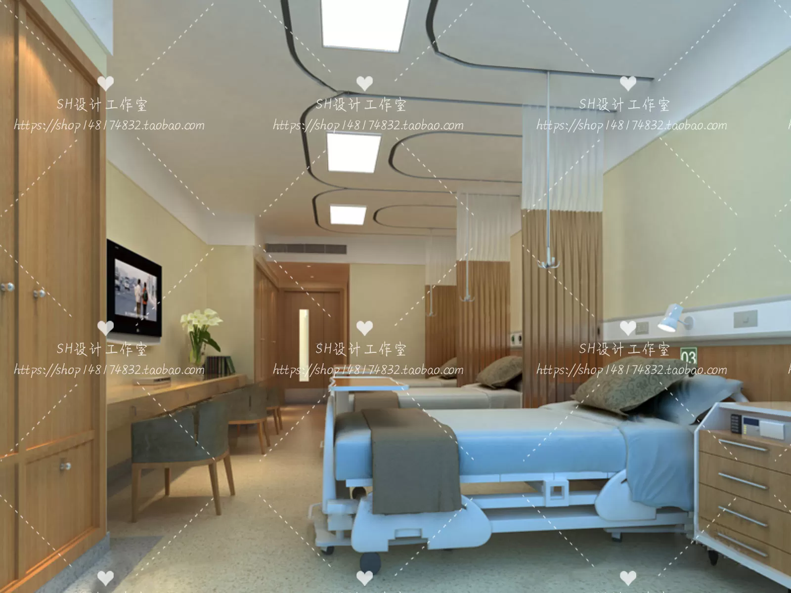HOSPITAL 3D SCENES – VRAY RENDER – 027
