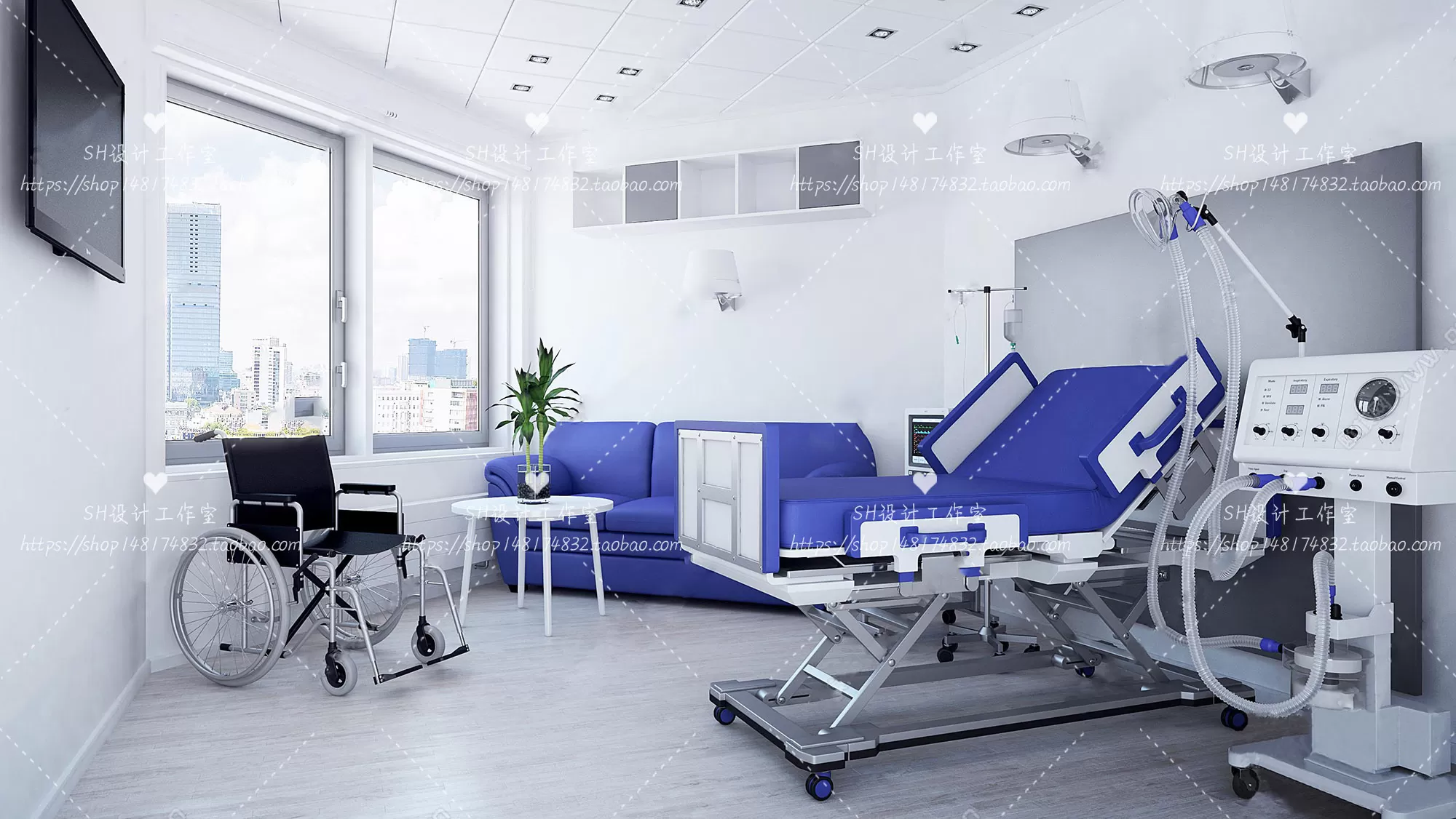 HOSPITAL 3D SCENES – VRAY RENDER – 028
