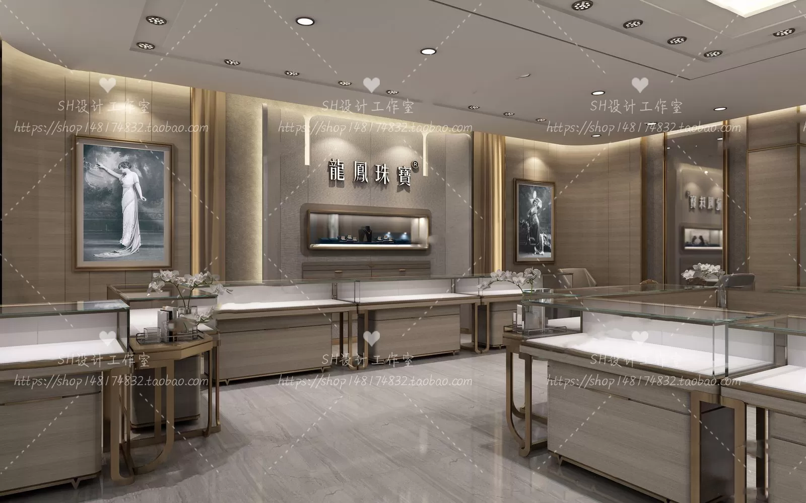 JEWELRY SHOP 3D SCENES – VRAY RENDER – 04