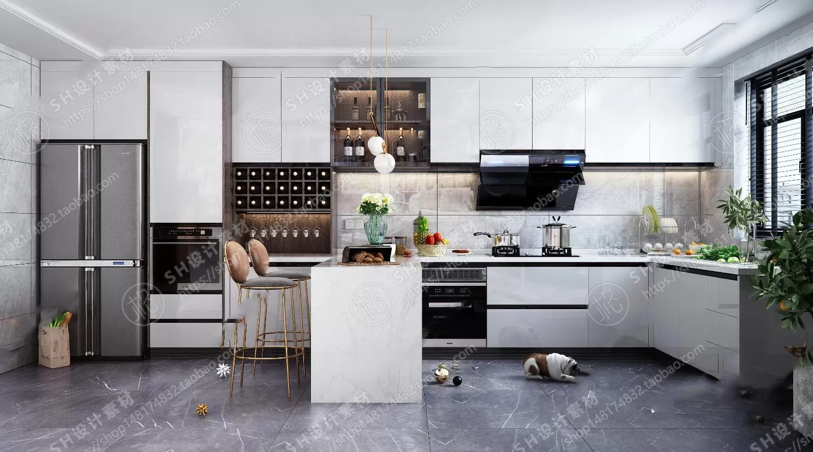 KITCHEN 3D SCENES – VRAY RENDER – 05