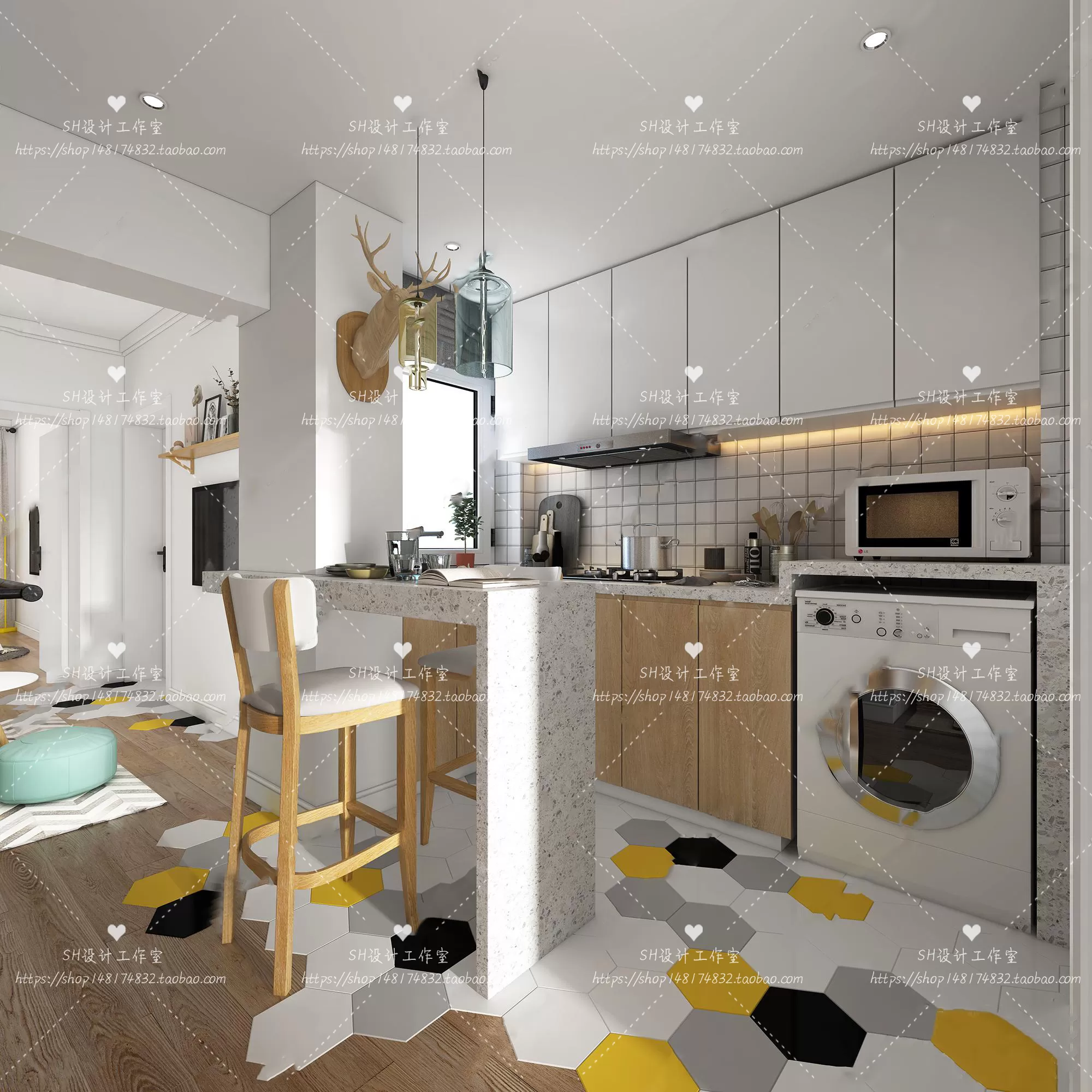 KITCHEN 3D SCENES – VRAY RENDER – 12