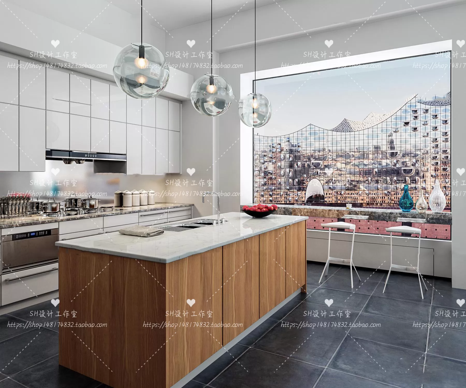 KITCHEN 3D SCENES – VRAY RENDER – 13