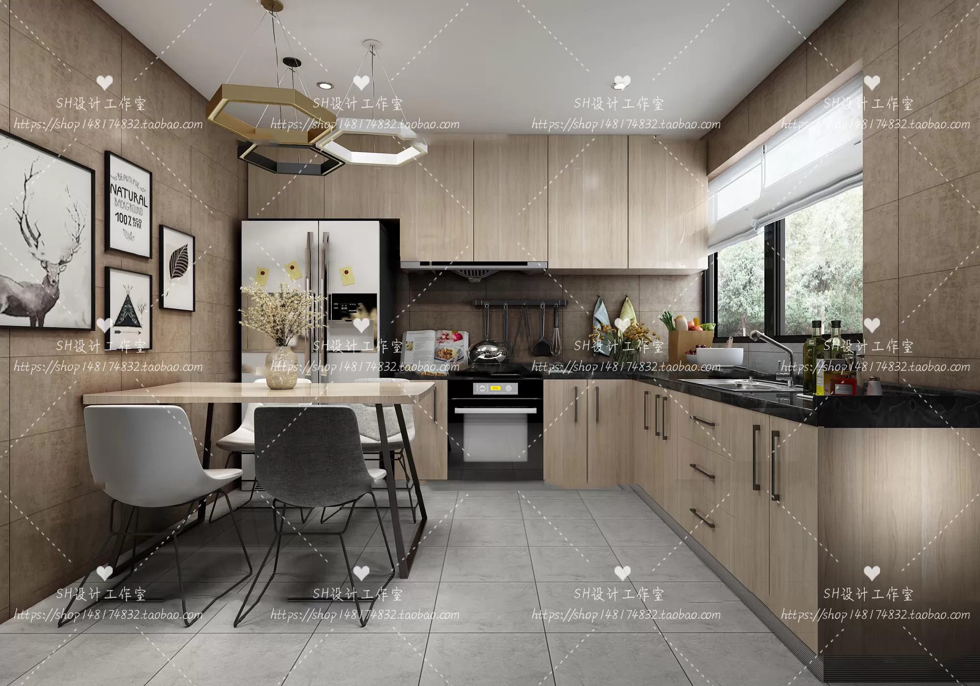 KITCHEN 3D SCENES – VRAY RENDER – 35