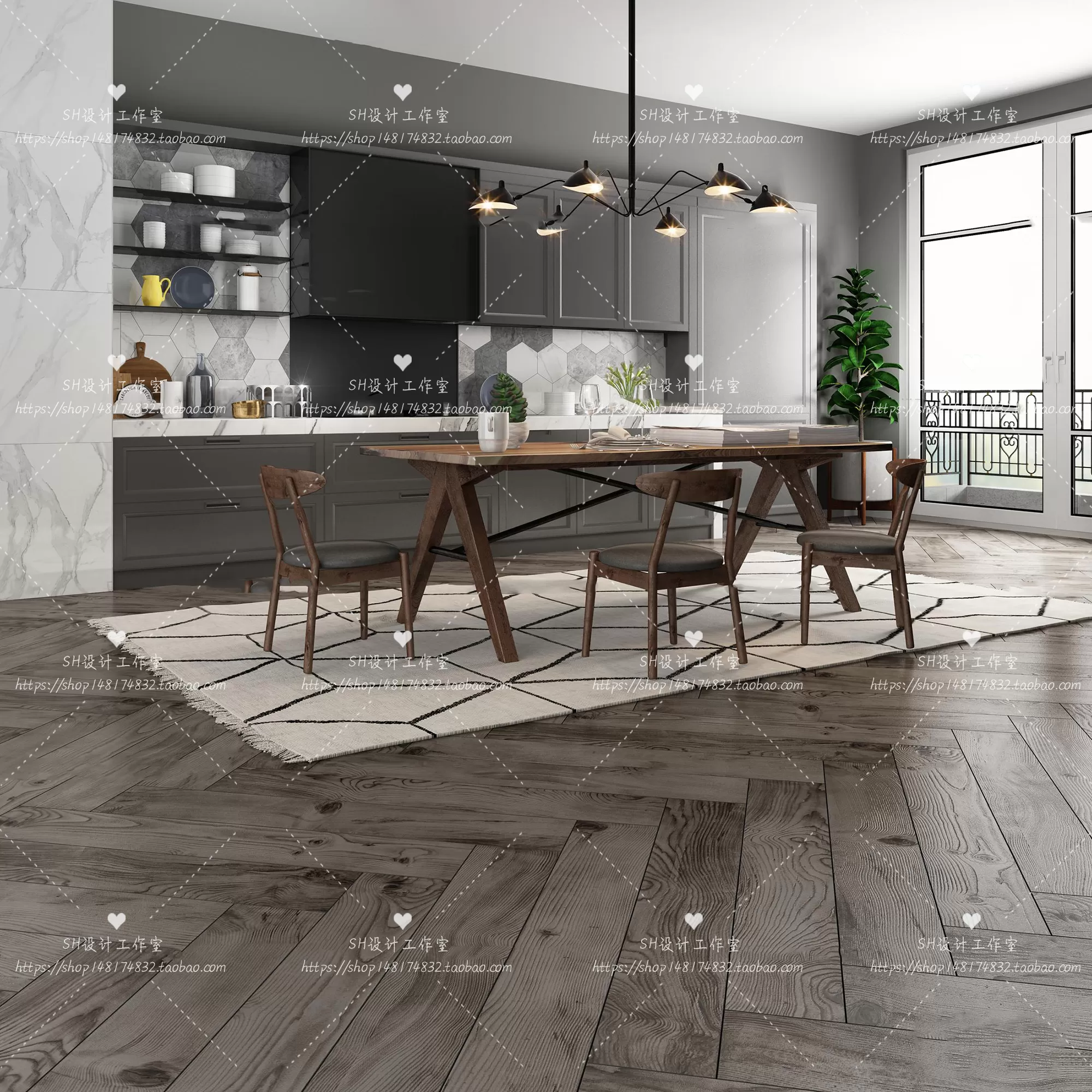 KITCHEN 3D SCENES – VRAY RENDER – 40