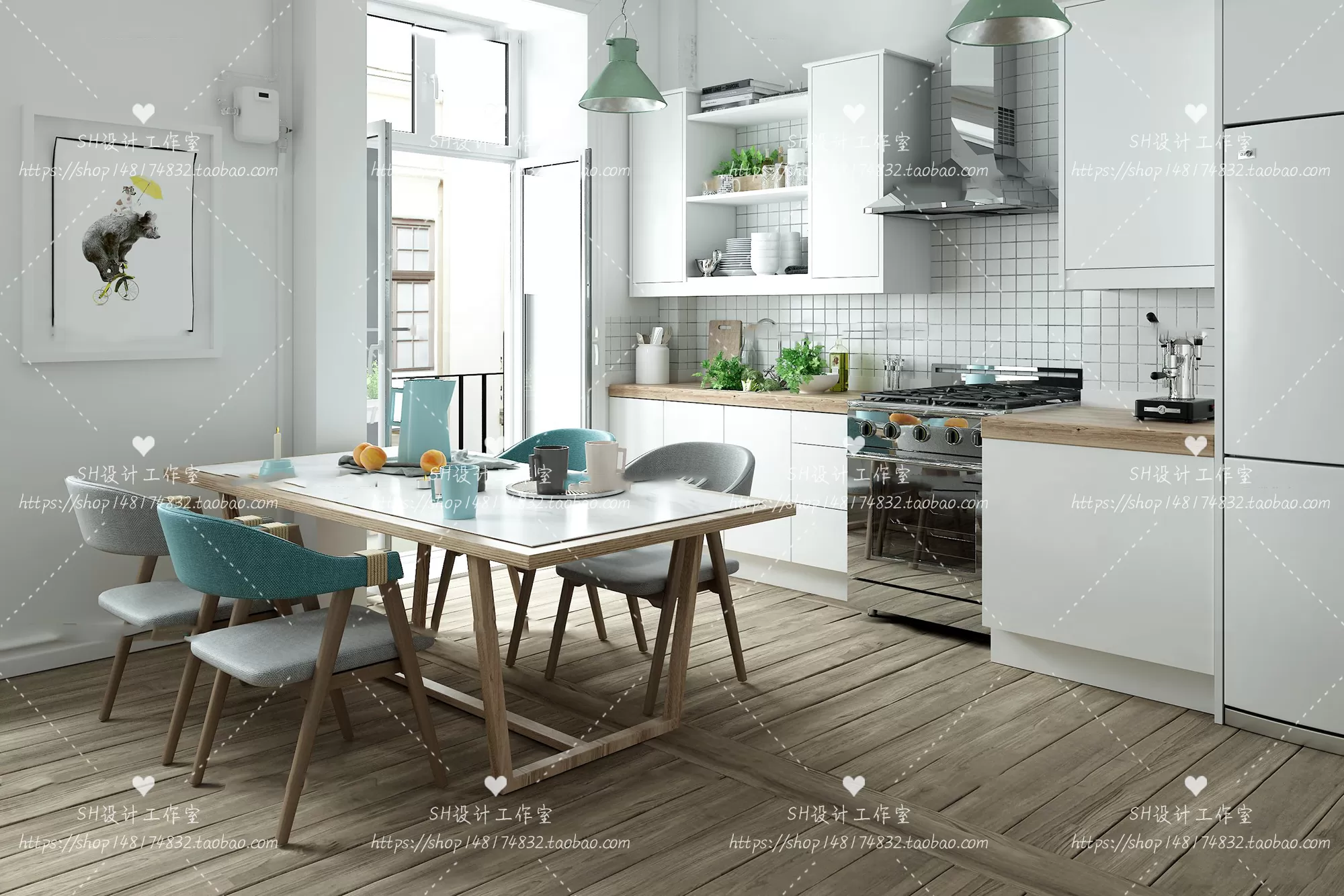 KITCHEN 3D SCENES – VRAY RENDER – 45