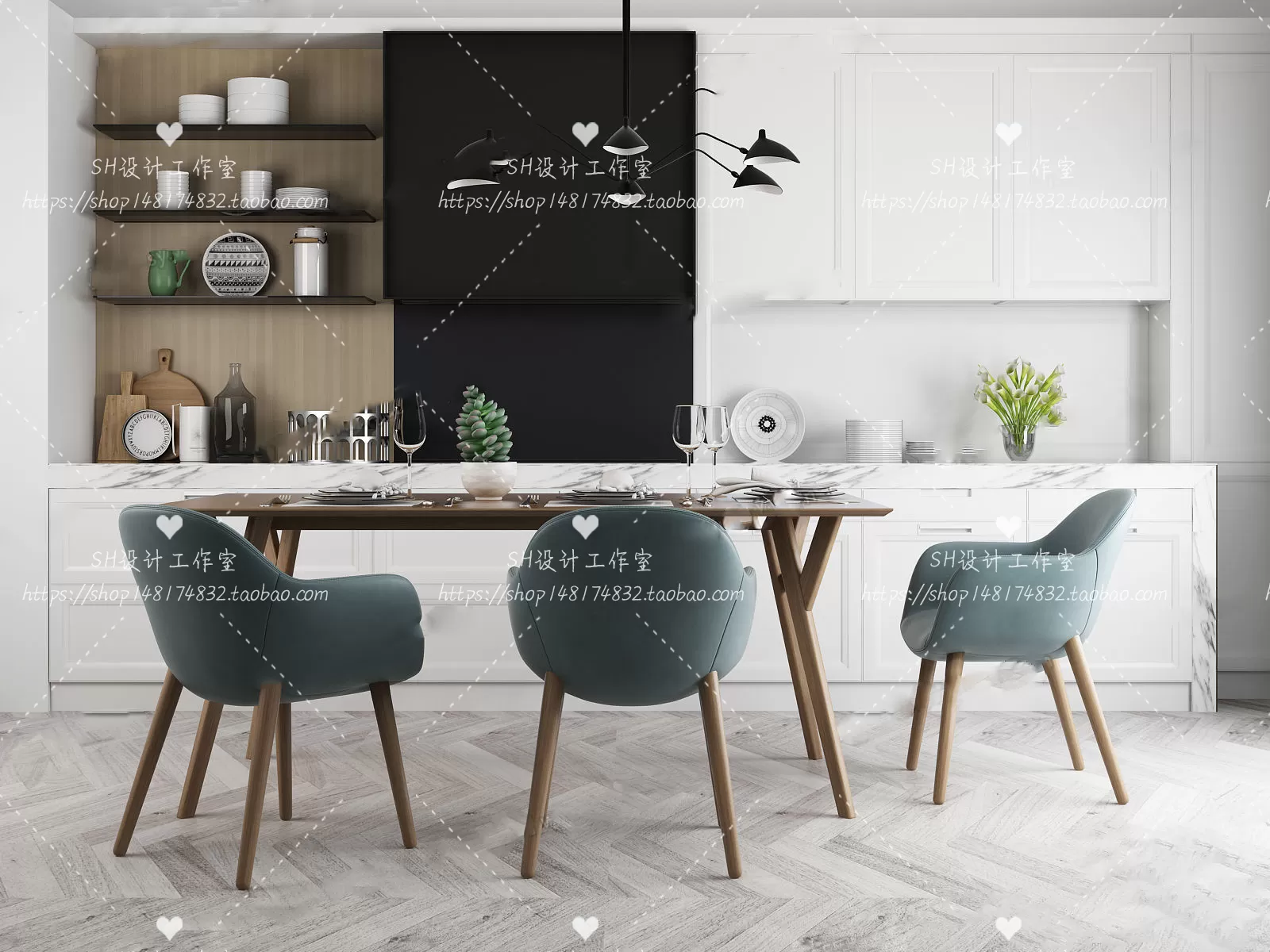 KITCHEN 3D SCENES – VRAY RENDER – 53