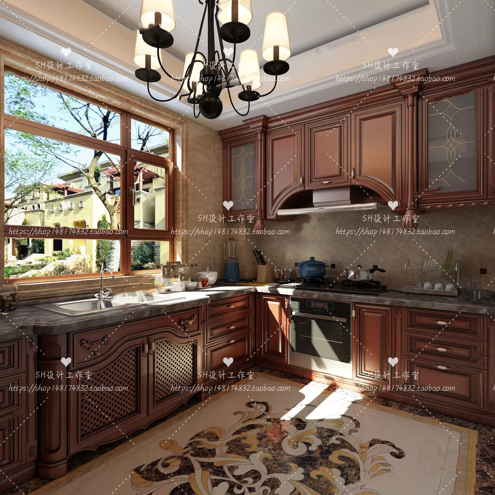KITCHEN 3D SCENES – VRAY RENDER – 122