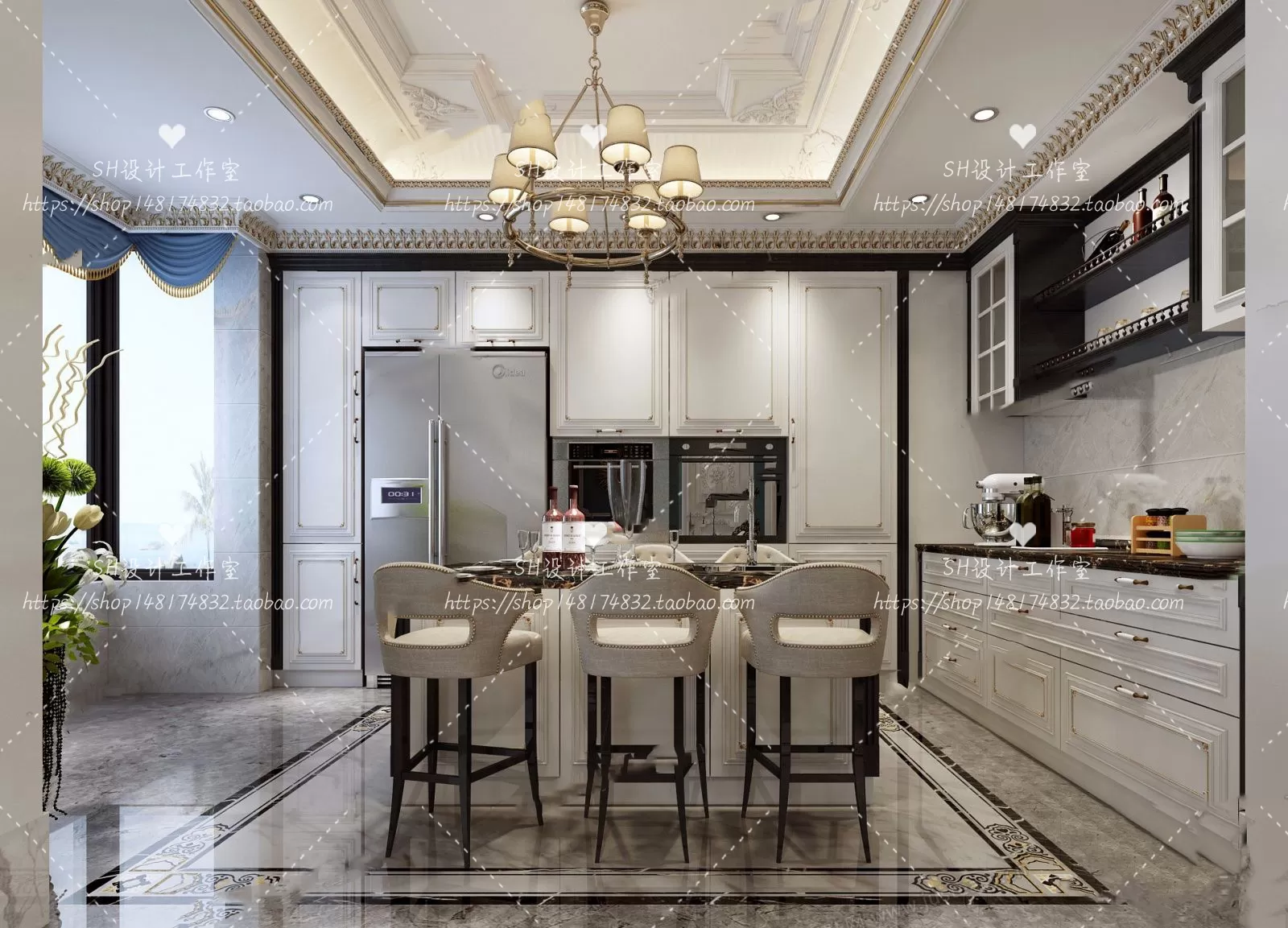 KITCHEN 3D SCENES – VRAY RENDER – 153
