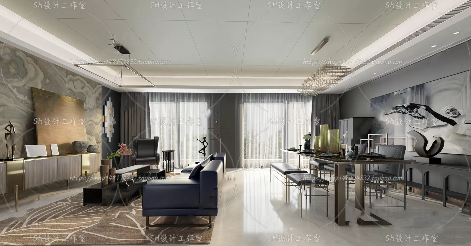 LIVING ROOM 3D SCENES – VRAY RENDER – 174 LIVING ROOM 3D SCENES – VRAY RENDER – 174