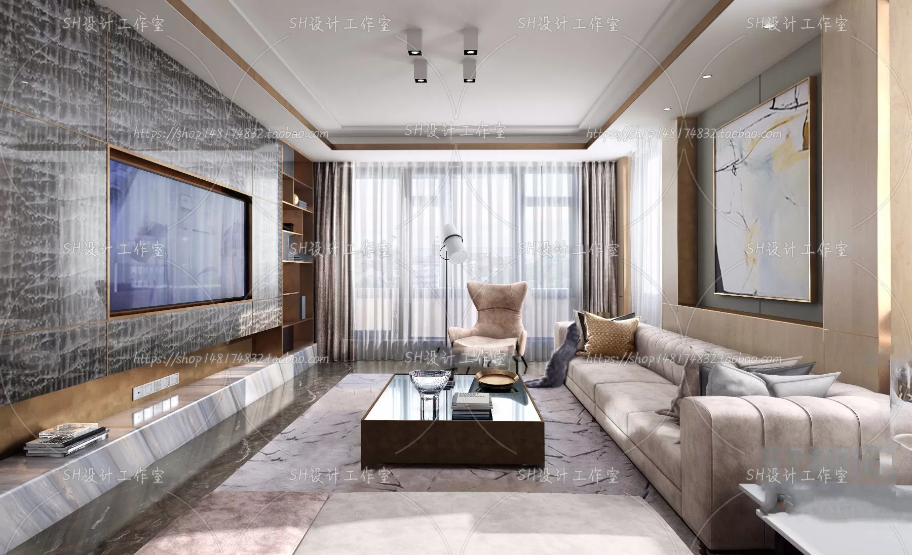 LIVING ROOM 3D SCENES – VRAY RENDER – 175 LIVING ROOM 3D SCENES – VRAY RENDER – 175